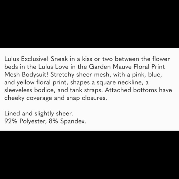 Lulu’s Sheer Mesh Floral Bodysuit - Picture 13 of 13